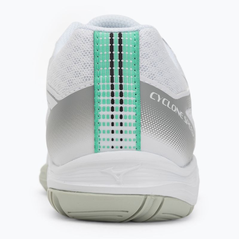 Buty do siatkówki dziecięce Mizuno Cyclone Speed 5 white/black/frozen emerald 6