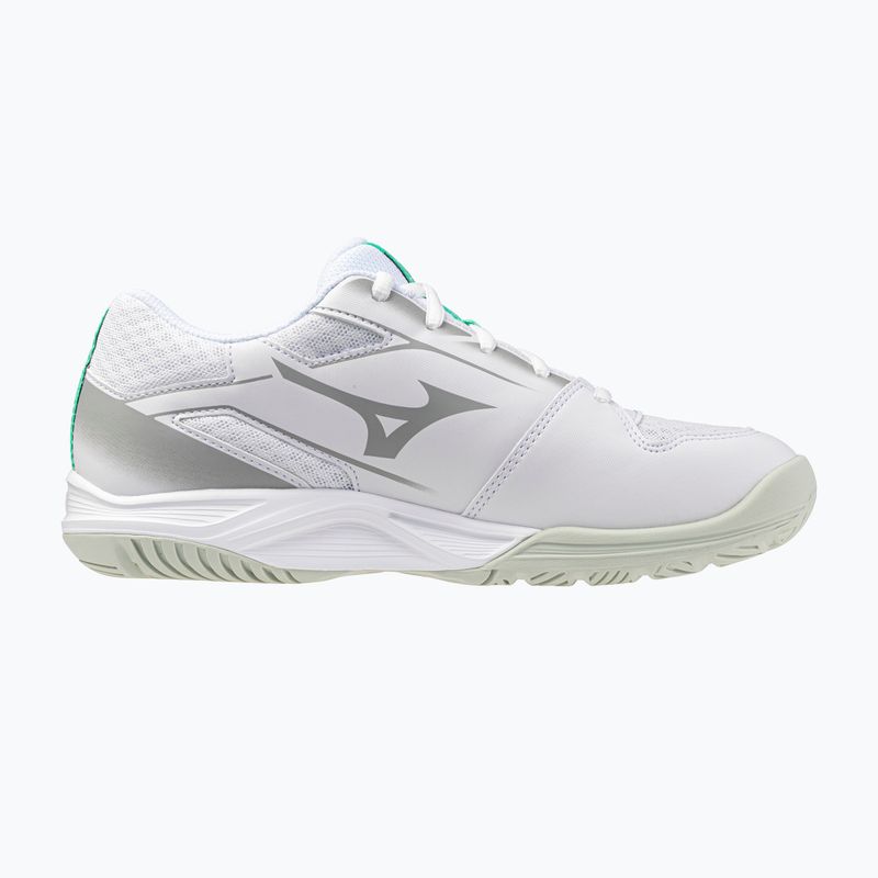 Buty do siatkówki dziecięce Mizuno Cyclone Speed 5 white/black/frozen emerald 2