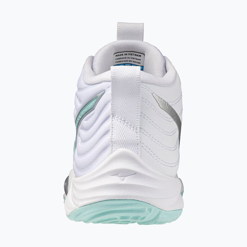 Buty do siatkówki damskie  Mizuno Wave Momentum Elite Mid white/blue tint 3