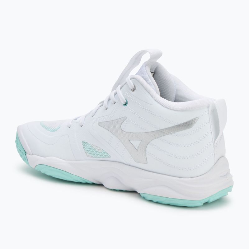Buty do siatkówki damskie  Mizuno Wave Momentum Elite Mid white/blue tint 3