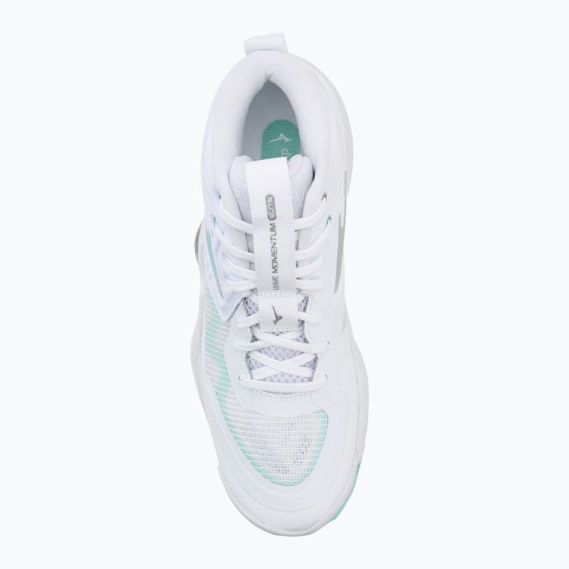 Buty do siatkówki damskie  Mizuno Wave Momentum Elite Mid white/blue tint 5