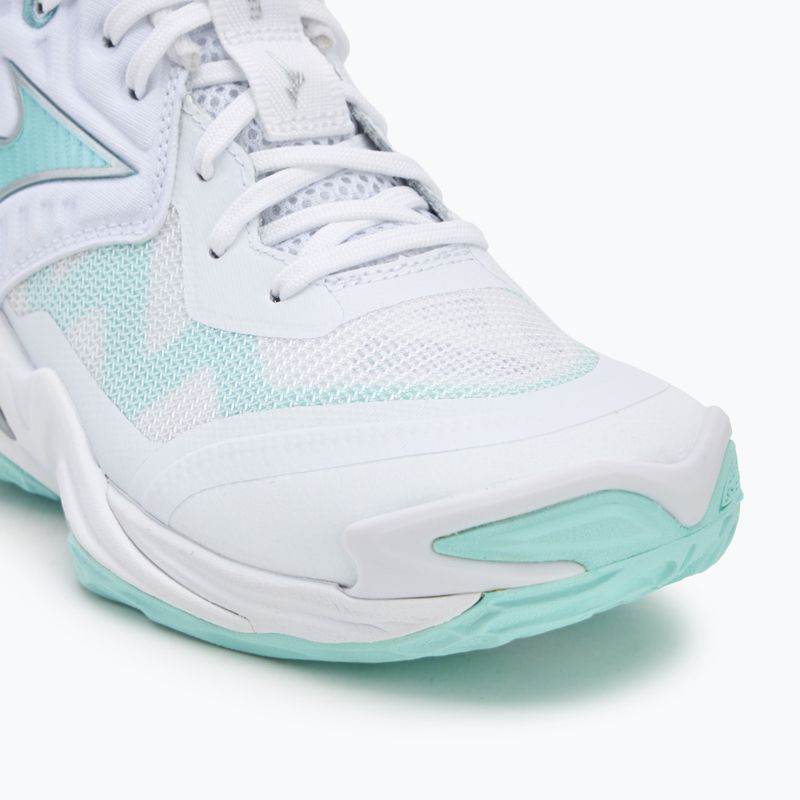 Buty do siatkówki damskie  Mizuno Wave Momentum Elite Mid white/blue tint 7