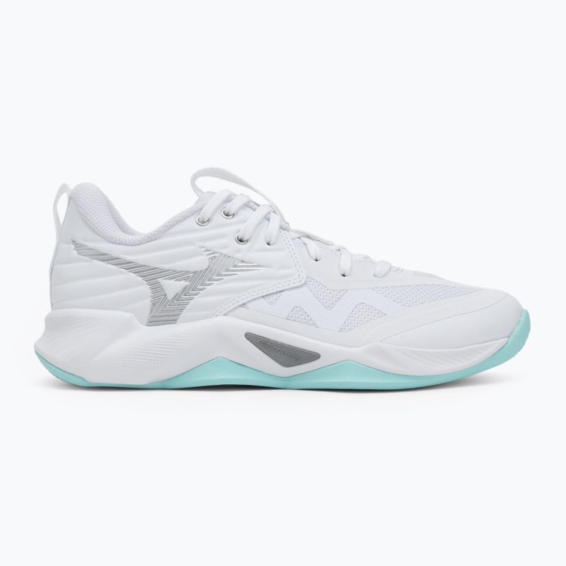Buty do siatkówki damskie Mizuno Wave Momentum Pro white/blue tint 2