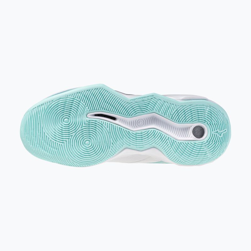 Buty do siatkówki damskie Mizuno Wave Momentum Pro white/blue tint 4