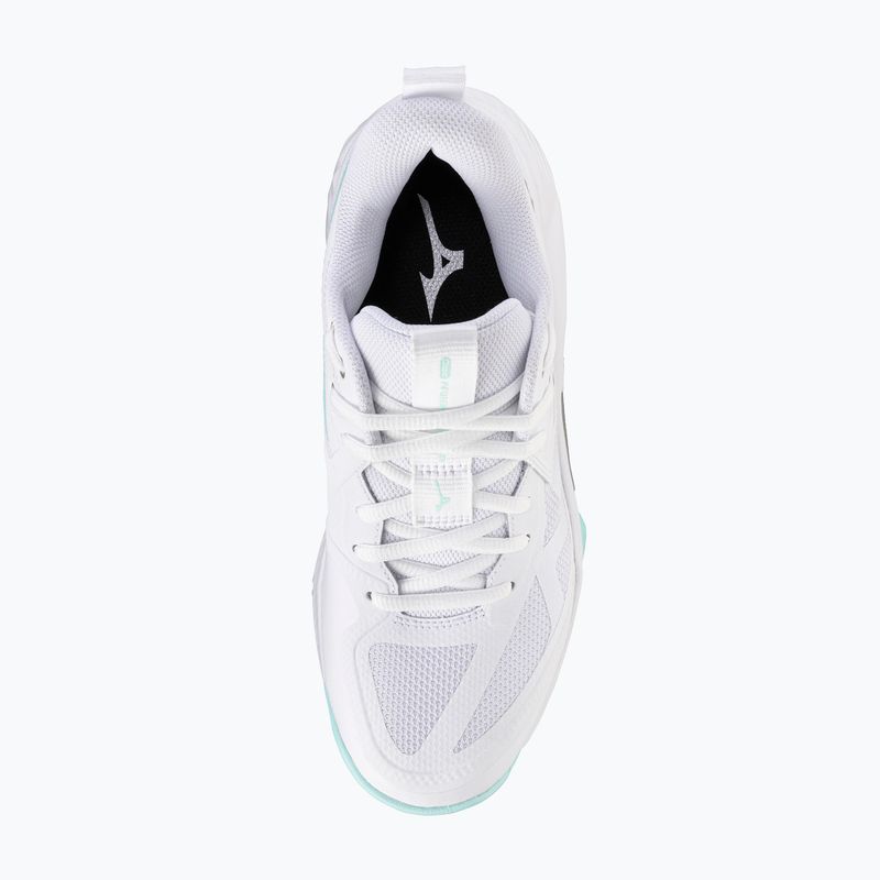 Buty do siatkówki damskie Mizuno Wave Momentum Pro white/blue tint 5