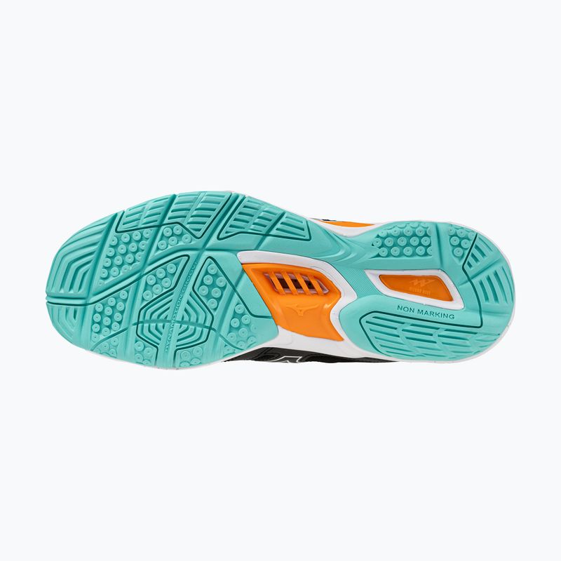 Buty do piłki ręcznej Mizuno Wave Phantom 3 black/tangelo/ice green 4