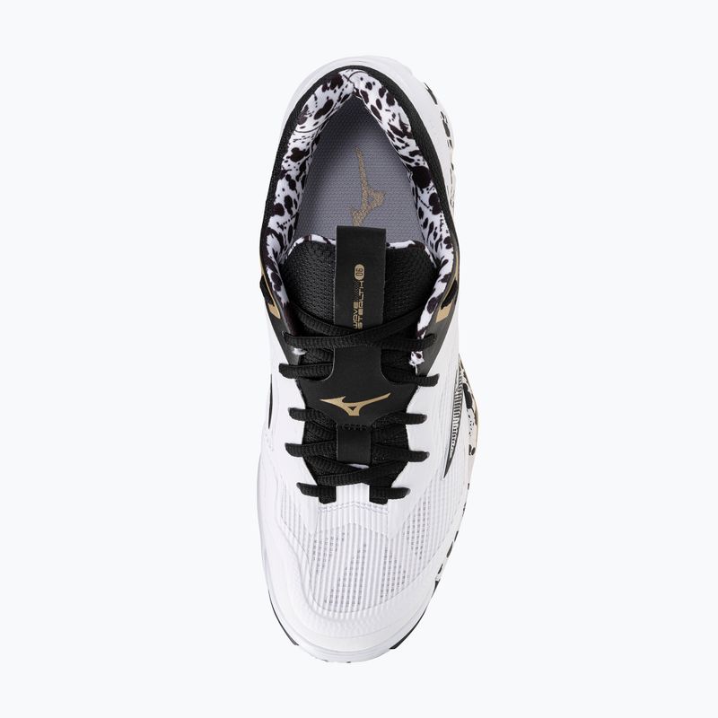 Buty do piłki ręcznej Mizuno Wave Stealth 6 white/black/ge gold 12