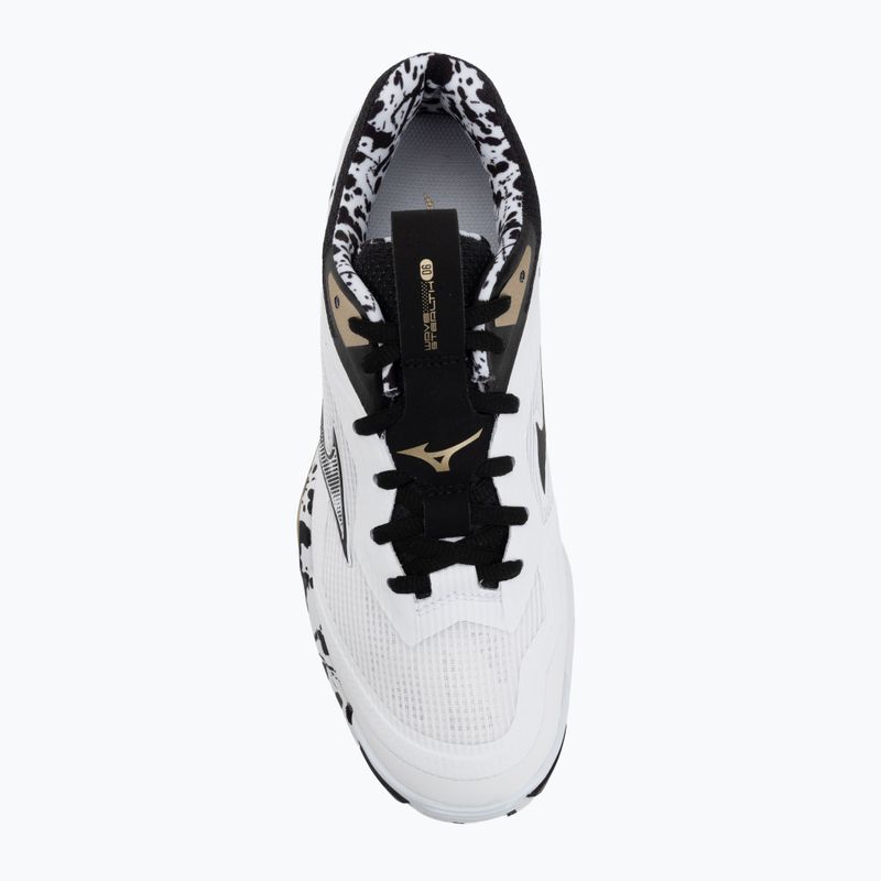 Buty do piłki ręcznej Mizuno Wave Stealth 6 white/black/ge gold 5