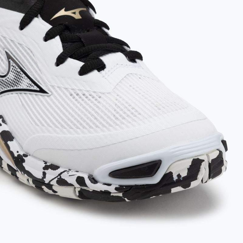 Buty do piłki ręcznej Mizuno Wave Stealth 6 white/black/ge gold 7