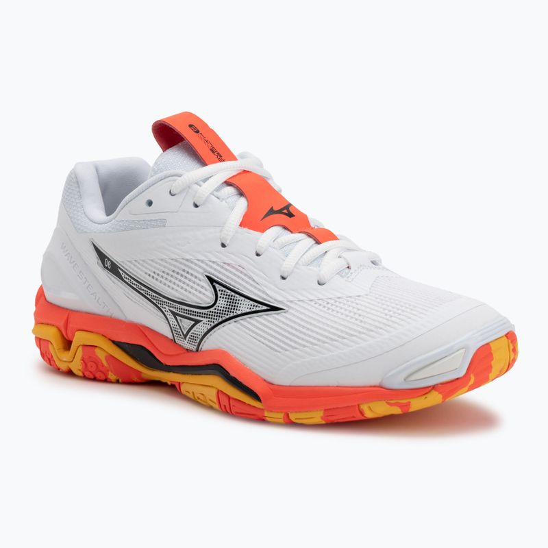 Buty do piłki ręcznej Mizuno Wave Stealth 6 white/fiery coral 2/citrus