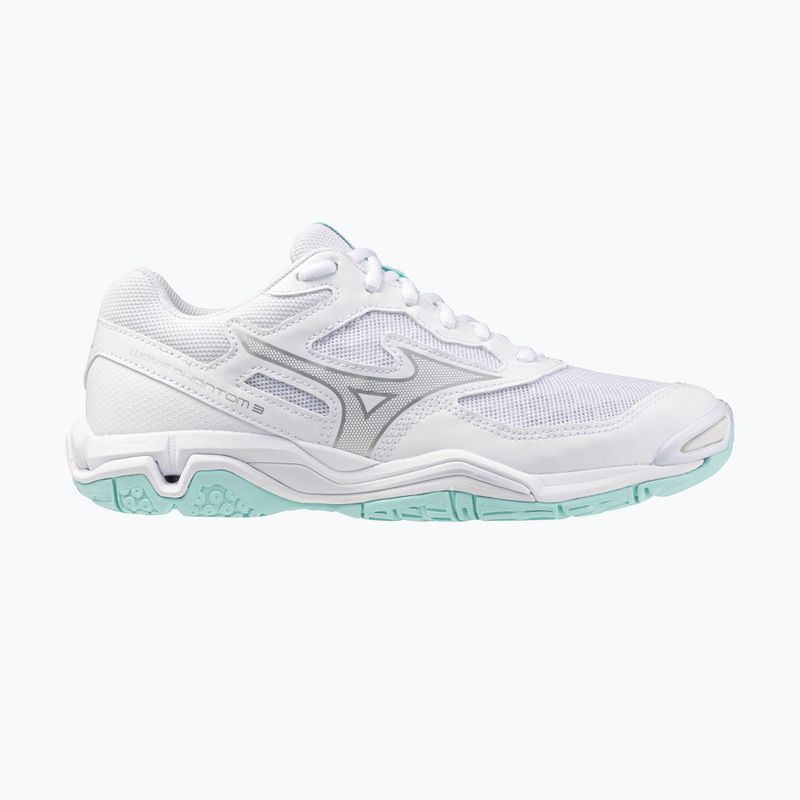 Buty do piłki ręcznej damskie Mizuno Wave Phantom 3 white/blue tint 8