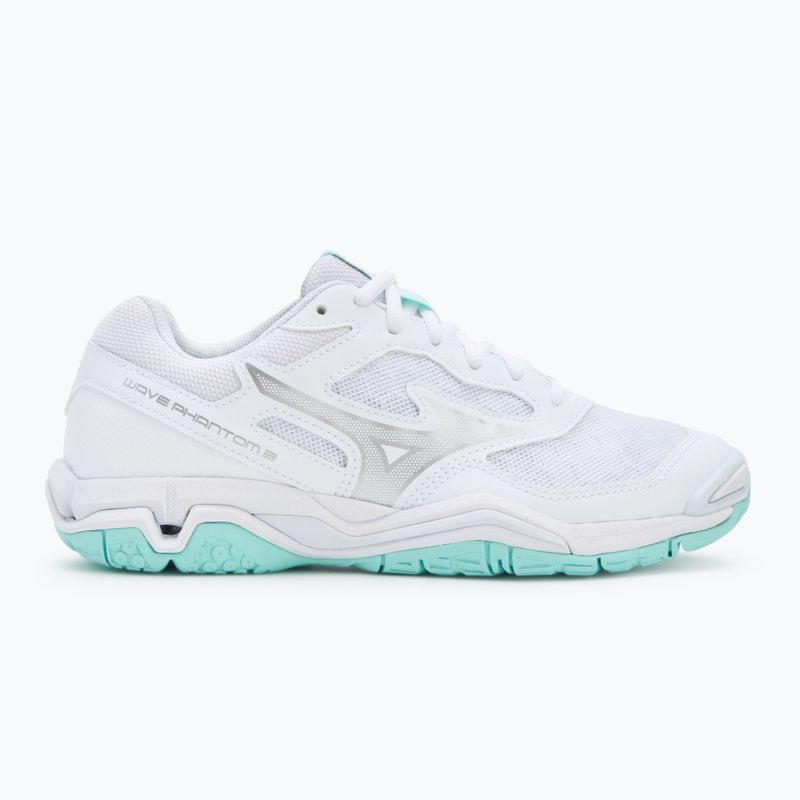 Buty do piłki ręcznej damskie Mizuno Wave Phantom 3 white/blue tint 2