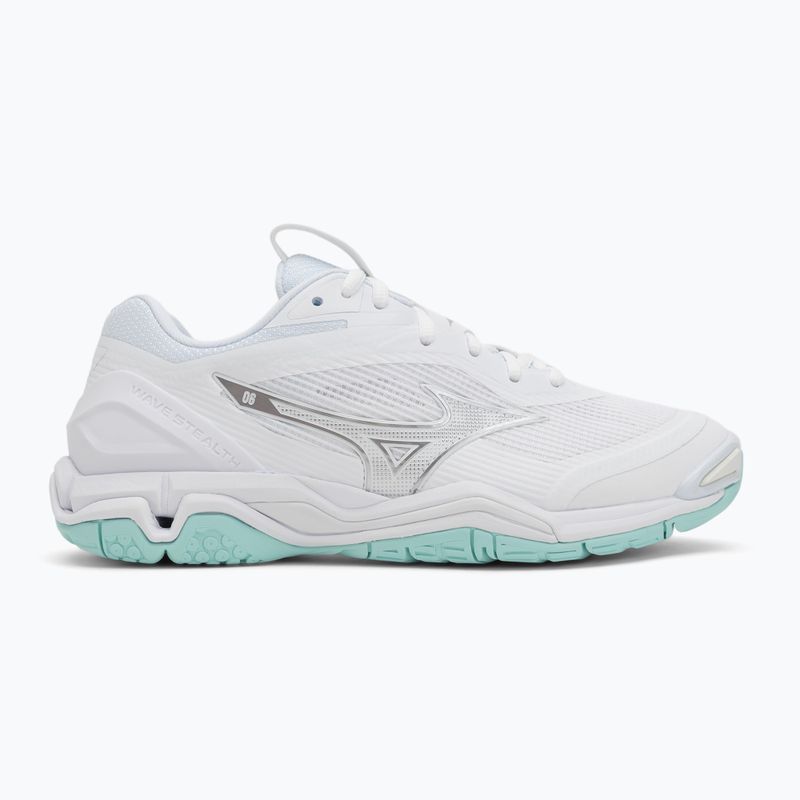 Buty do piłki ręcznej damskie Mizuno Wave Stealth 6 white/blue tint 2