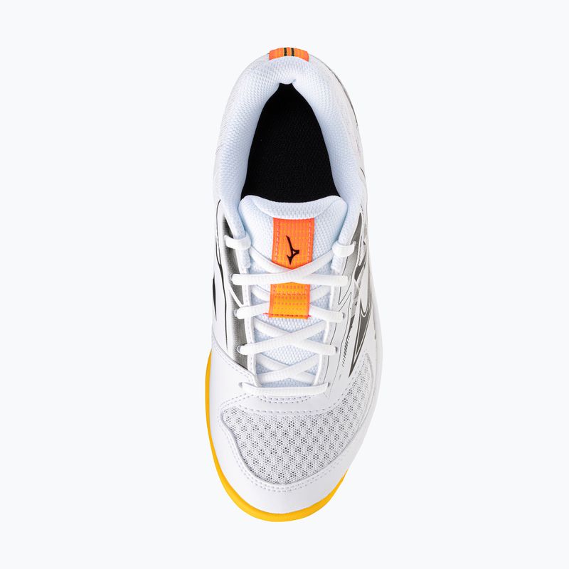 Buty dziecięce Mizuno Stealth Star 3 white/fiery coral 2/citrus 5
