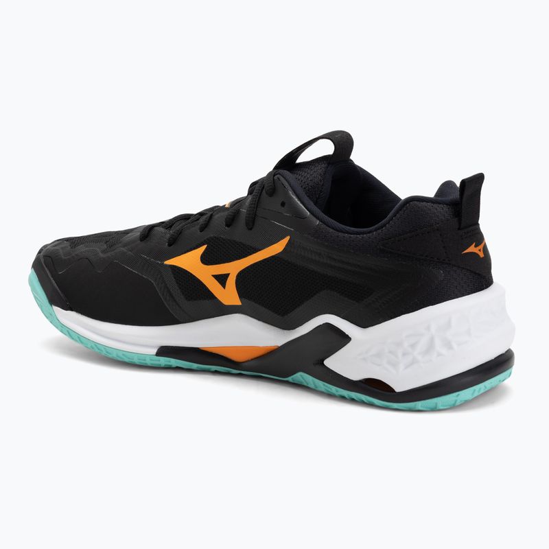 Buty do piłki ręcznej Mizuno Wave Stealth Neo 2 black/tangelo/ice green 3