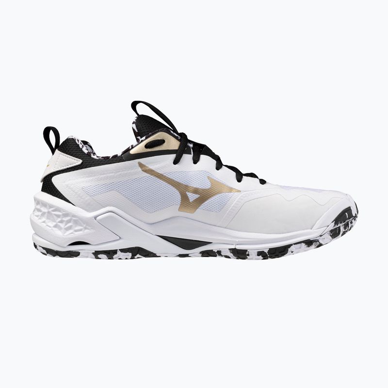 Buty do piłki ręcznej Mizuno Wave Stealth Neo 2 white/black/ge gold 2