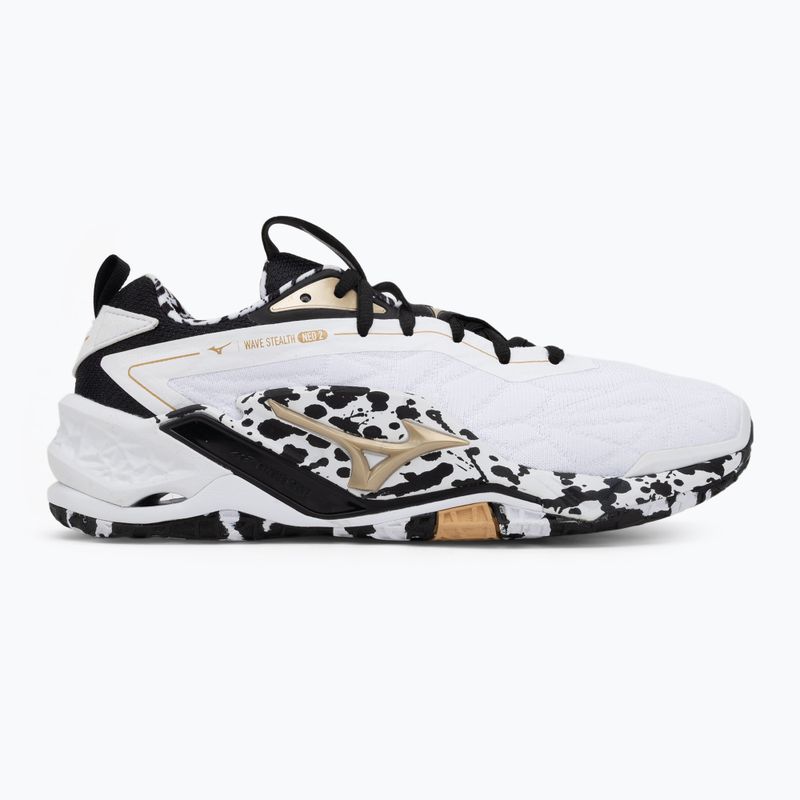 Buty do piłki ręcznej Mizuno Wave Stealth Neo 2 white/black/ge gold 2