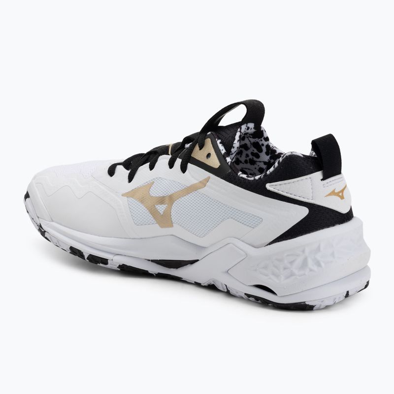Buty do piłki ręcznej Mizuno Wave Stealth Neo 2 white/black/ge gold 3