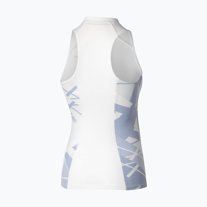 Koszulka damska Mizuno Daybreakers Printed Tank W white/icelandic blue 2