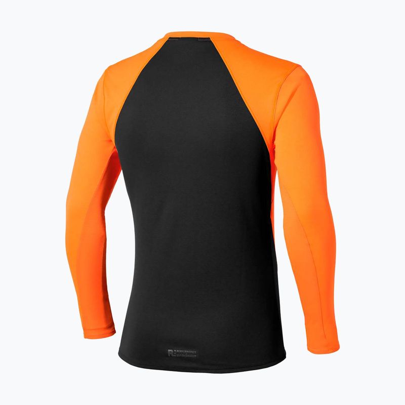 Longsleeve do biegania męski Mizuno Tech Thermal Charge tangelo 4