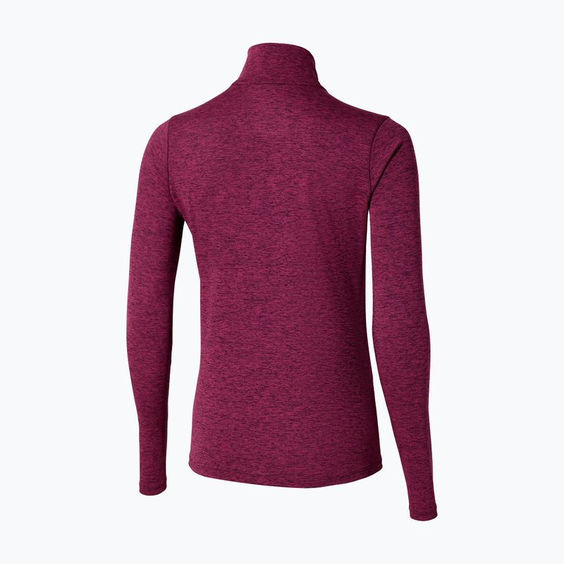 Bluza do biegania damska Mizuno Core Impulse Half Zip Tee dark purple 2