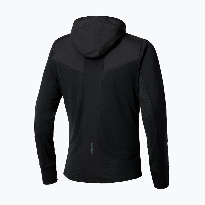 Kurtka do biegania męska Mizuno Warmalite Hybrid Full Zip Hooded black 2
