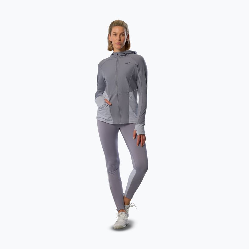Kurtka do biegania damska Mizuno Active Warm Hybrid Full Zip Hooded quicksilver 2