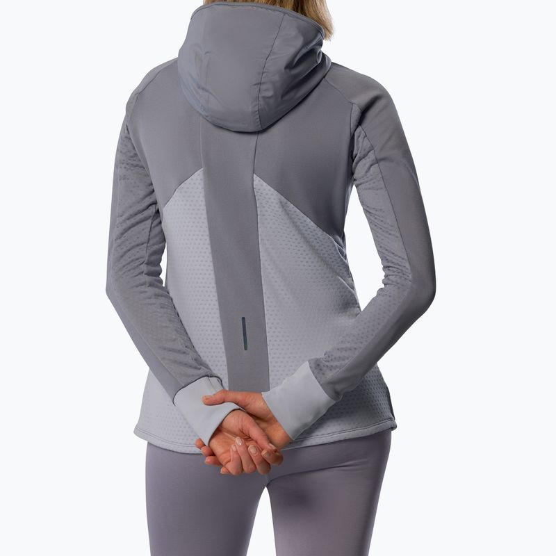 Kurtka do biegania damska Mizuno Active Warm Hybrid Full Zip Hooded quicksilver 3