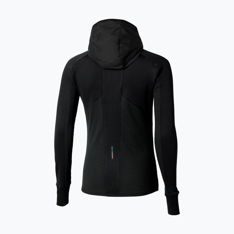 Kurtka do biegania damska Mizuno Active Warm Hybrid Full Zip Hooded black 2