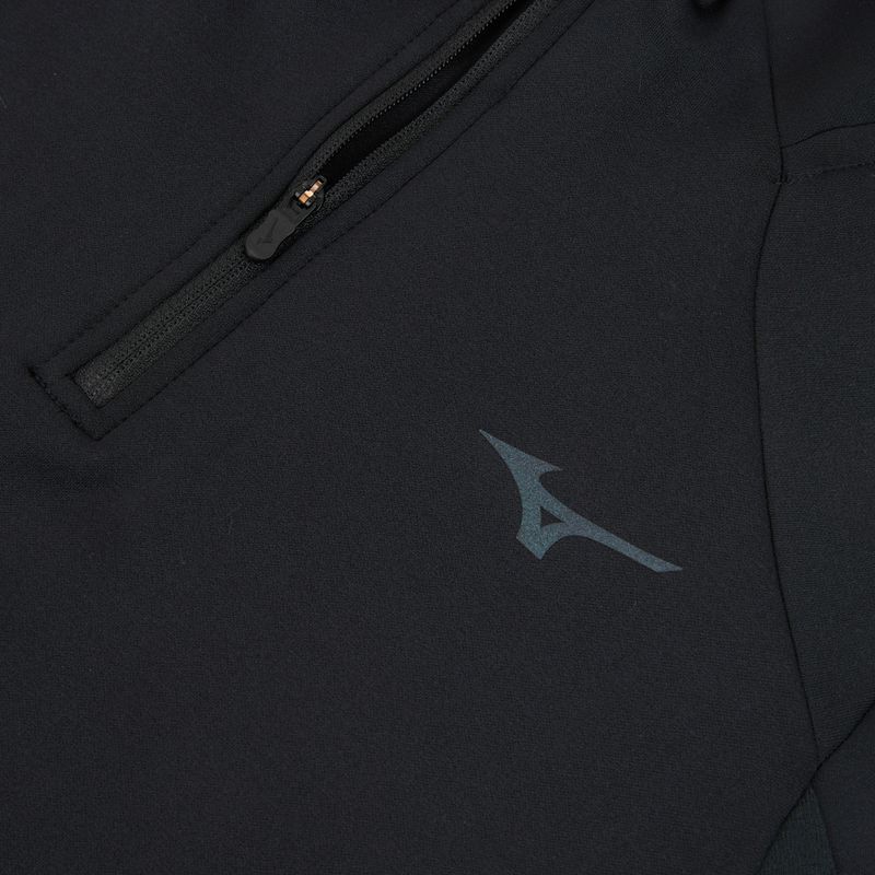 Bluza do biegania damska Mizuno Active Warm Half Zip black 3
