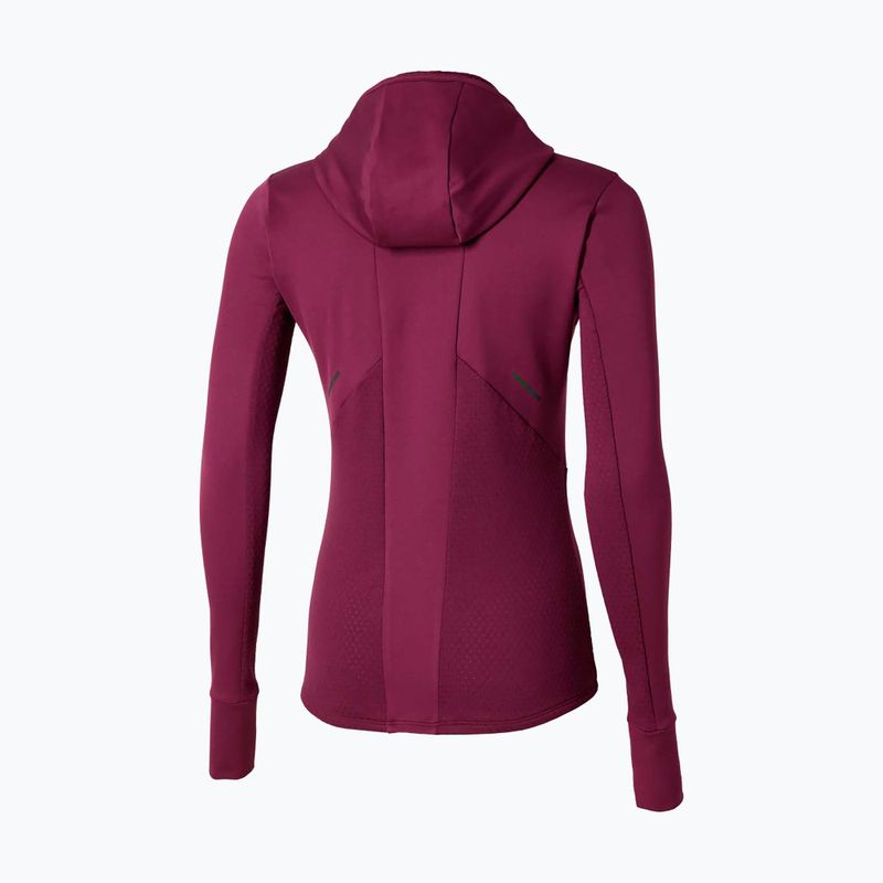 Bluza do biegania damska Mizuno Active Warm Hooded dark purple 2