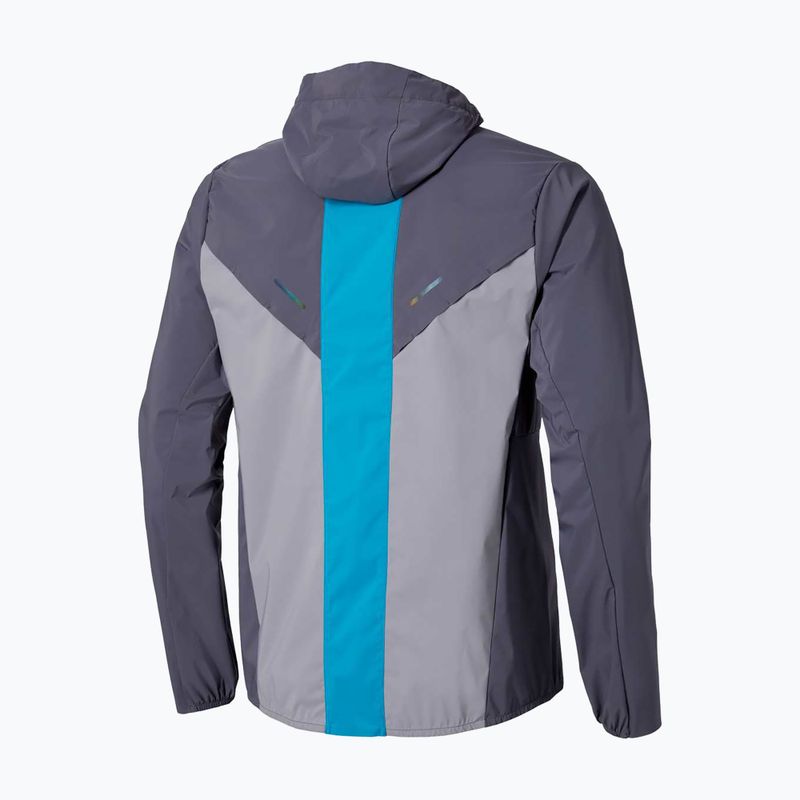 Kurtka do biegania męska Mizuno Tech Thermal Charge Hooded quiksilver 2