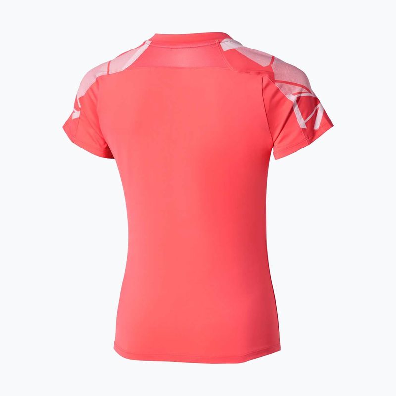 Koszulka tenisowa damska Mizuno Daybreakers Printed calypso coral 2