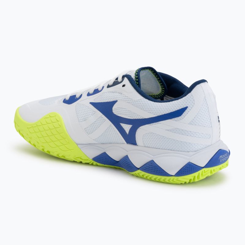 Buty do tenisa Mizuno Wave Enforce Tour 2 CC white/dazzling blue/lightning 3