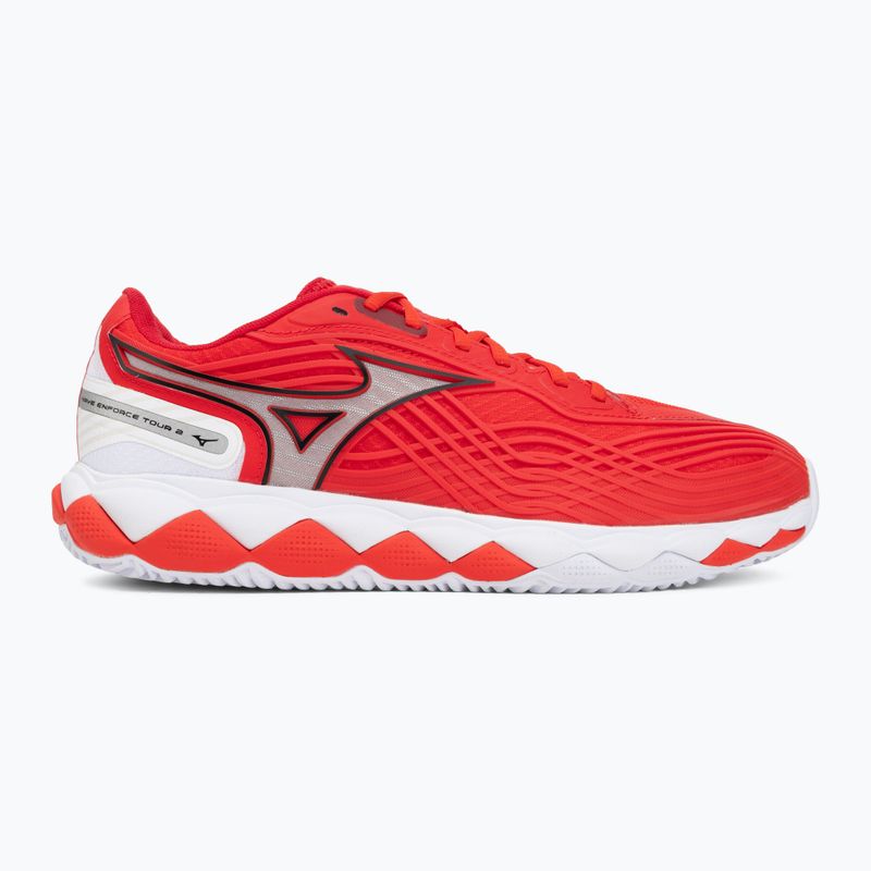 Buty do tenisa Mizuno Wave Enforce Tour 2 CC fiery red/white/sun-dried toma 2