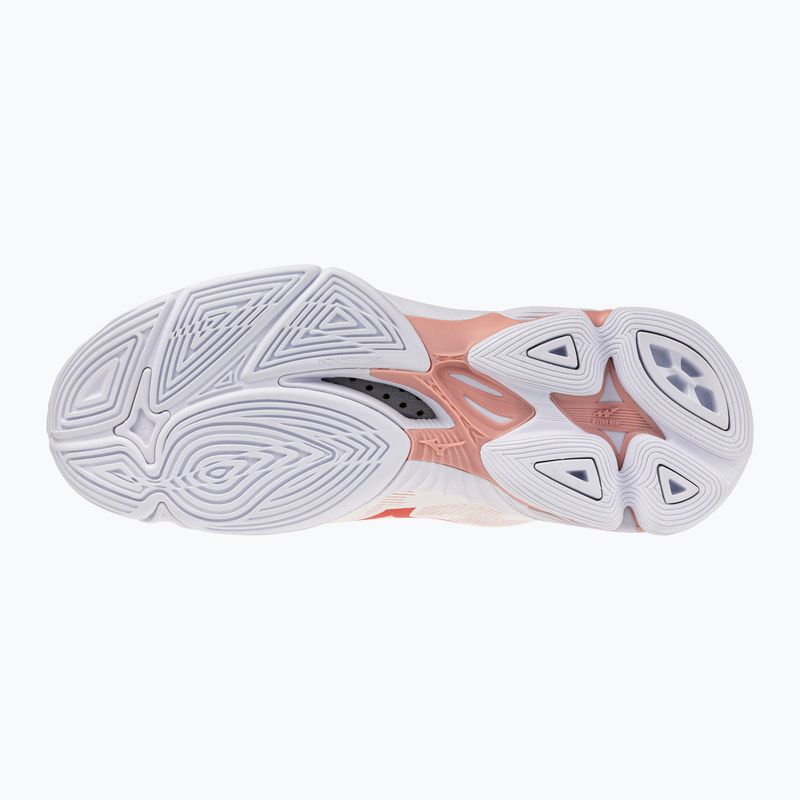 Buty do siatkówki damskie Mizuno Wave Lightning Pro Mid white/rose elegance/lava falls 2