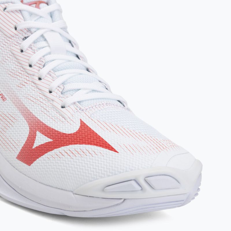 Buty do siatkówki damskie Mizuno Wave Lightning Pro Mid white/rose elegance/lava falls 7