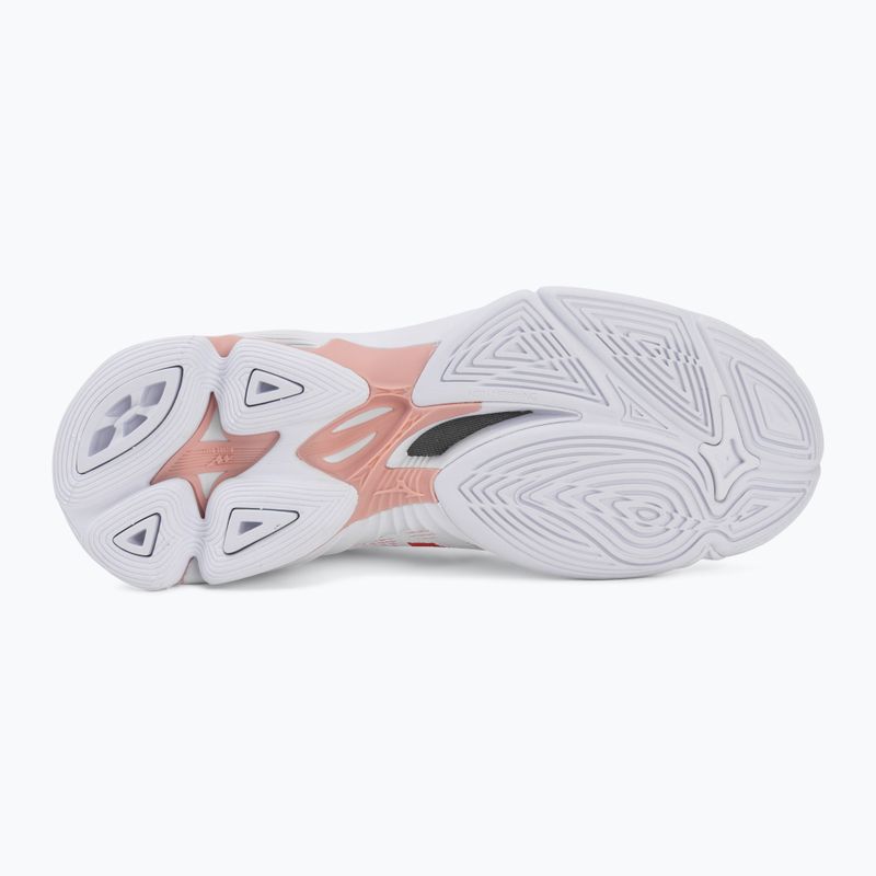 Buty do siatkówki damskie Mizuno Wave Lightning Pro white/rose elegance/lava falls 4