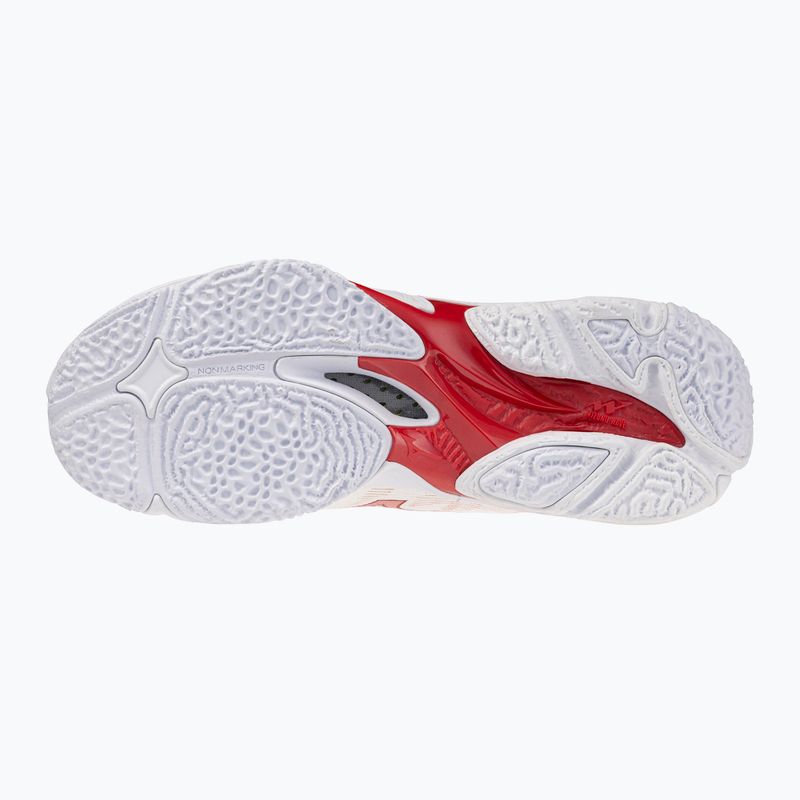 Buty do siatkówki damskie Mizuno Wave Lightning Elite Mid white/rose elegance/lava falls 2