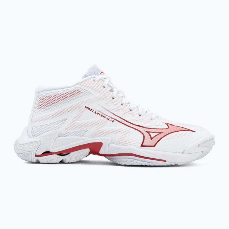 Buty do siatkówki damskie Mizuno Wave Lightning Elite Mid white/rose elegance/lava falls 2