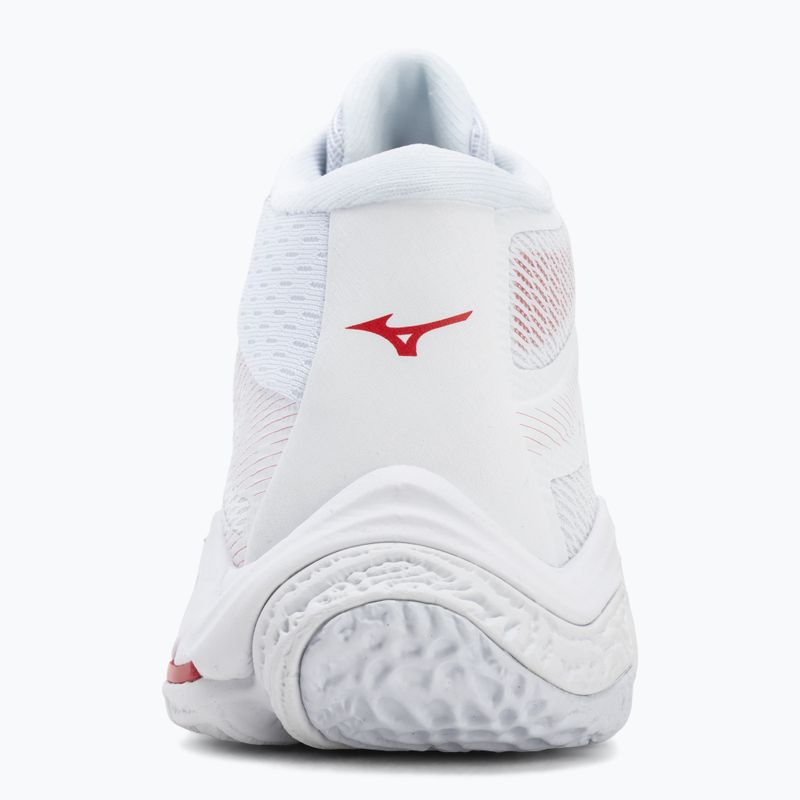 Buty do siatkówki damskie Mizuno Wave Lightning Elite Mid white/rose elegance/lava falls 6