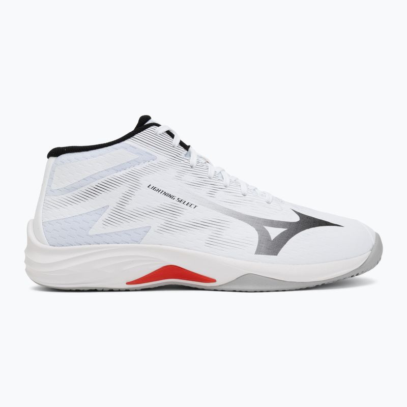 Buty do siatkówki Mizuno Lightning Select Mid white/black/fiery red 2