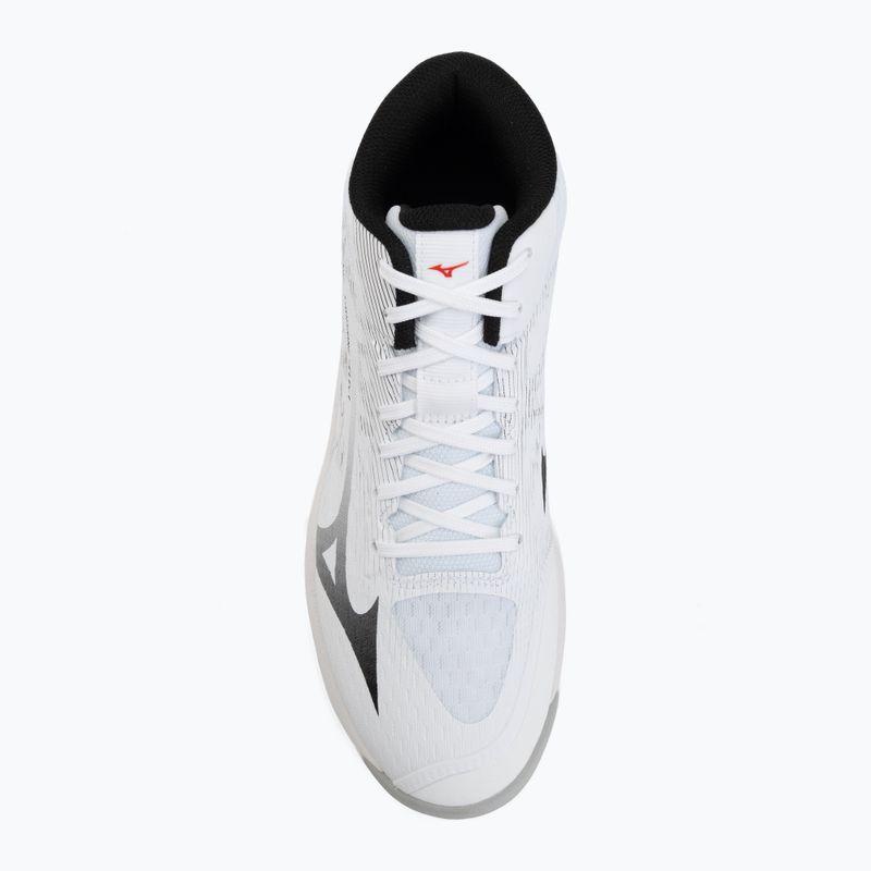 Buty do siatkówki Mizuno Lightning Select Mid white/black/fiery red 5