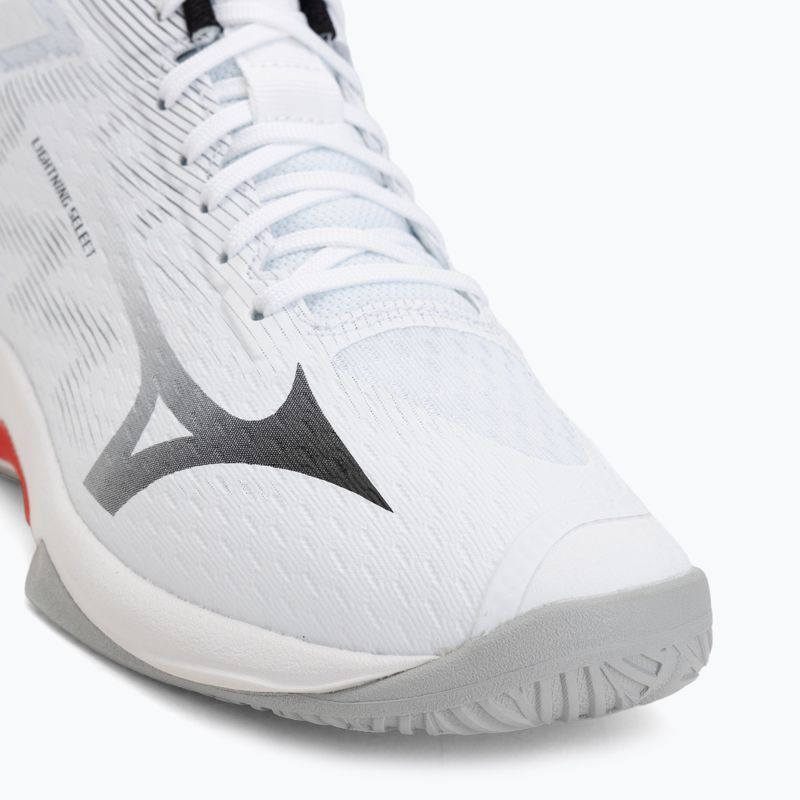 Buty do siatkówki Mizuno Lightning Select Mid white/black/fiery red 7