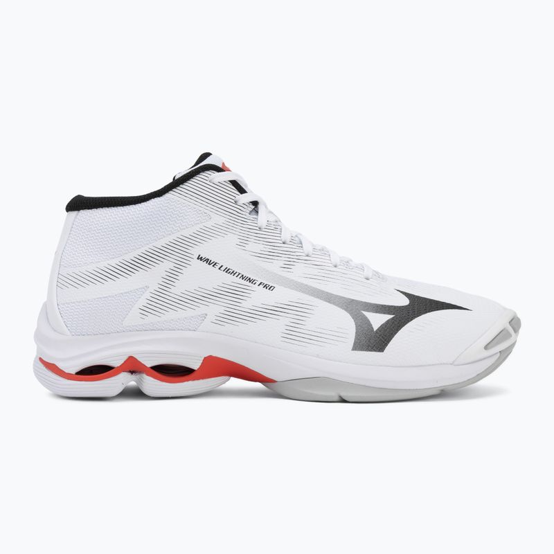 Buty do siatkówki Mizuno Wave Lightning Pro Mid white/black/fiery red 2