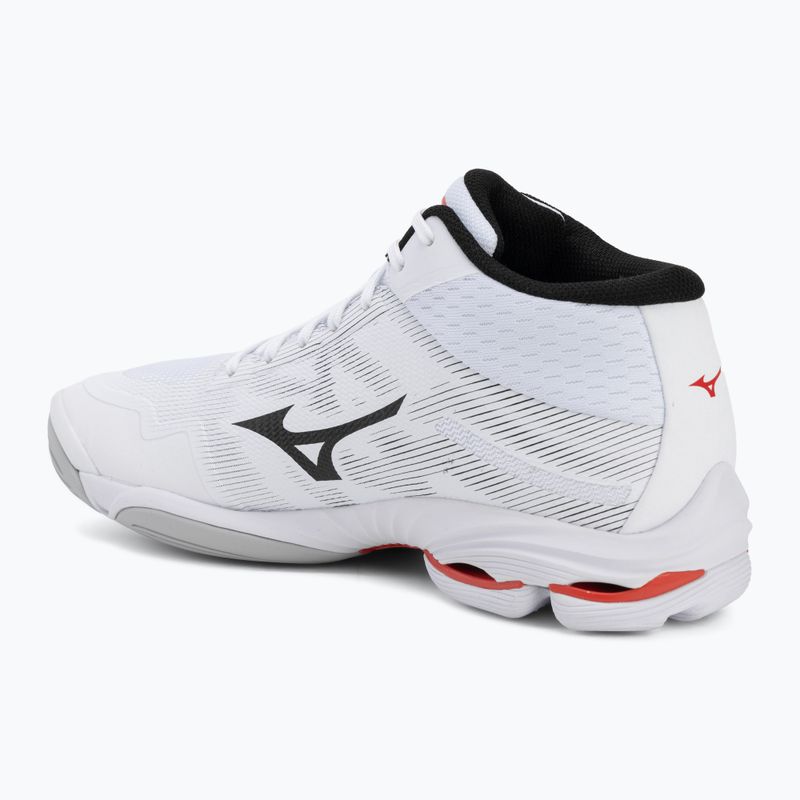 Buty do siatkówki Mizuno Wave Lightning Pro Mid white/black/fiery red 3