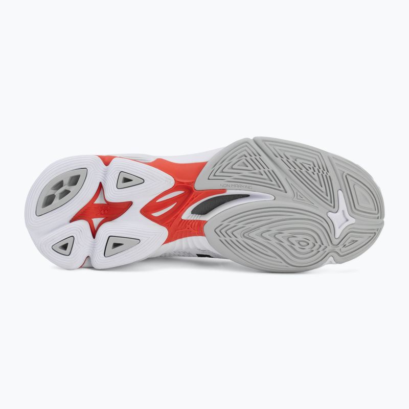 Buty do siatkówki Mizuno Wave Lightning Pro Mid white/black/fiery red 4
