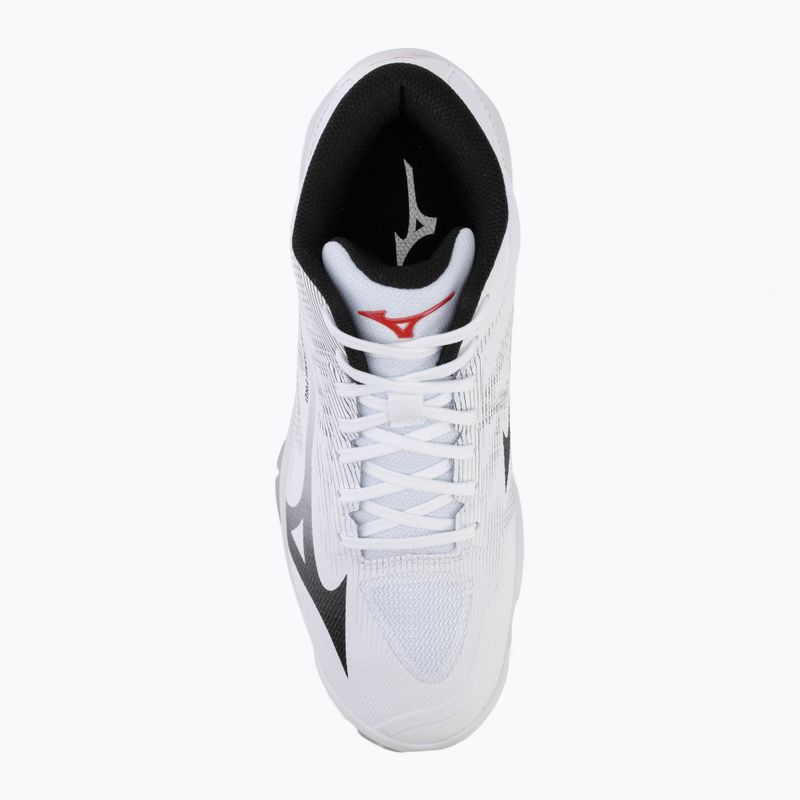 Buty do siatkówki Mizuno Wave Lightning Pro Mid white/black/fiery red 5