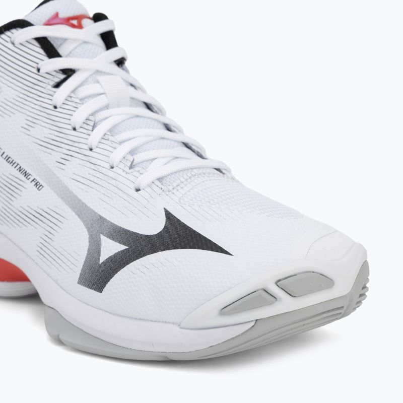 Buty do siatkówki Mizuno Wave Lightning Pro Mid white/black/fiery red 7