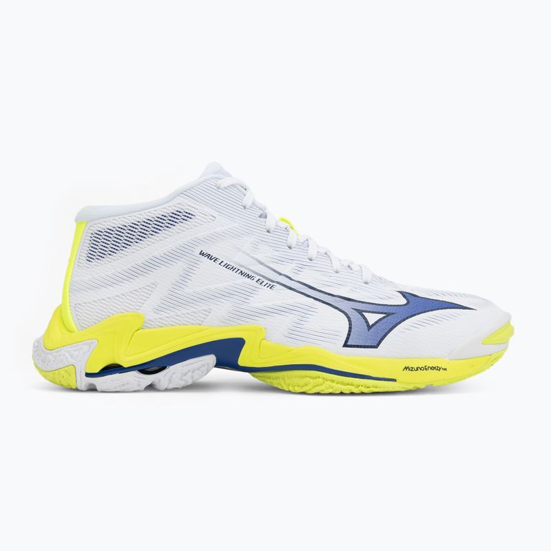 Buty do siatkówki Mizuno Wave Lightning Elite Mid white/lighting yellow/dazzling blue 2